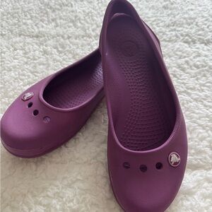 Girls Crocs flat slip ons